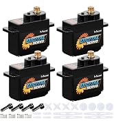 for AXIAL SCX24 Servo, Miuzei 12g Servo Motor Metal Gear Digital RC Steering with Horn Arm SCX24 ...