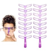 2Pcs Eyebrow Template, Eyebrow Stencils, 8 Styles Reusable Brow Stencils with Handles and Straps,...