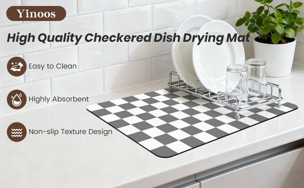 Grey checkered mat