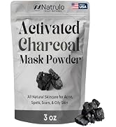 Charcoal Face Mask – Natural Black Mask with Bentonite Clay – Deep Cleansing, Blackhead Remover, ...