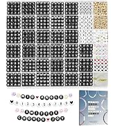 Mio Angle Letter Beads 1640Pcs 39 Styles Friendship Bracelets Assorted Alphabet Beads Preppy Bead...