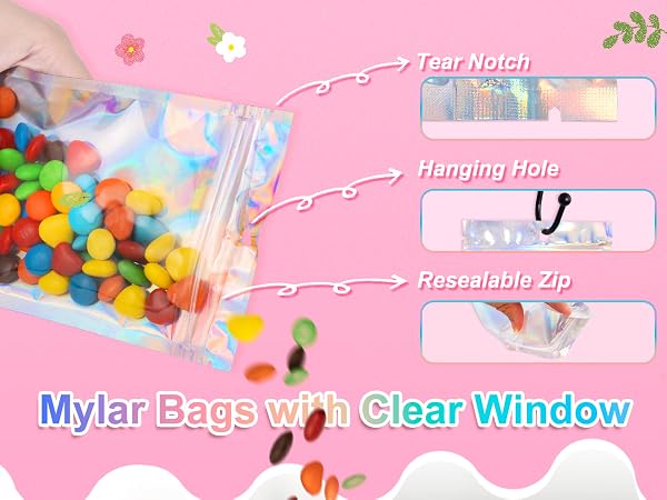 Mylar Bags with Clear Window