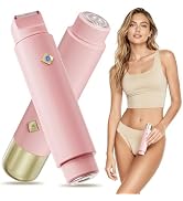 Bikini Trimmer for Women, 2-in-1 Rechargeable Electric Razor for Pubic Hair, IPX7 Waterproof Wet ...