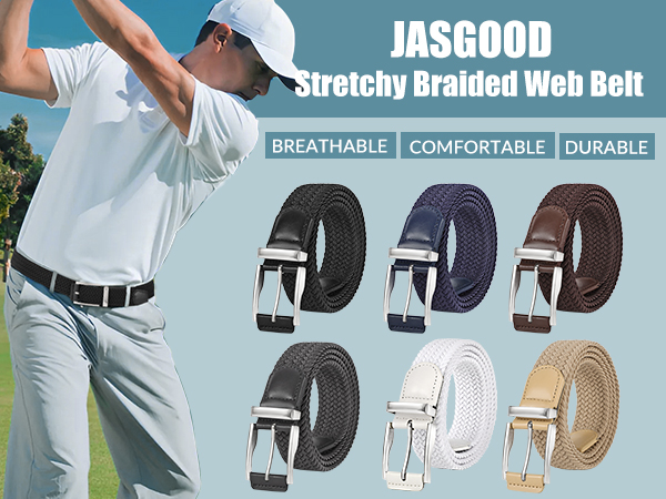 Stretchy Braided Web Belts