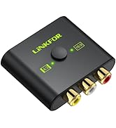 LiNKFOR RCA to HDMI Converter, 1080P AV to HDMI Converter, 16:9/4:3 Conversion Mini Composite CVB...