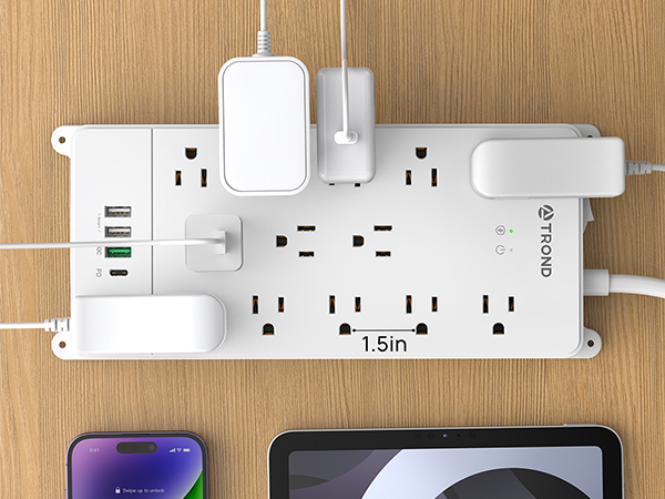 Widely Spaced Power Strip