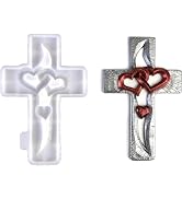 1Pc Love Heart Crosses Silicone Mold Muti-Functional Silicone Mold Resin Jewelry Epoxy Resin Cast...