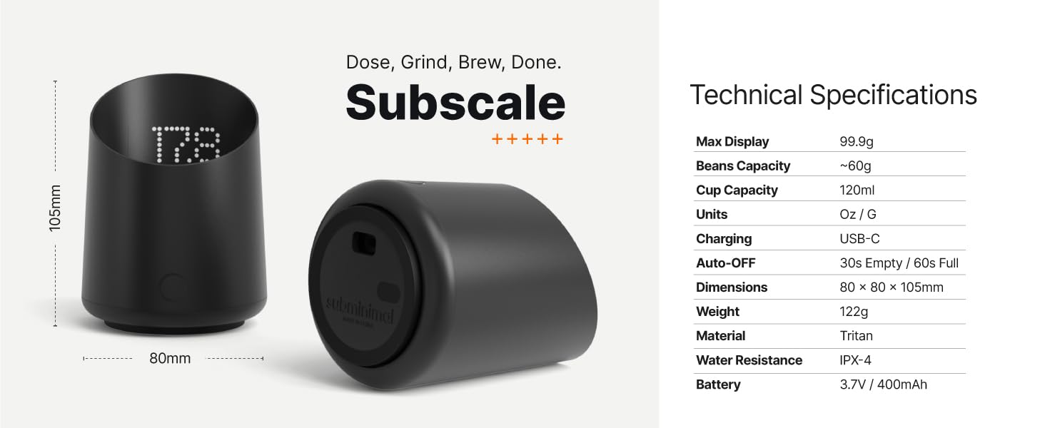 Subscale Digital Dosing Cup