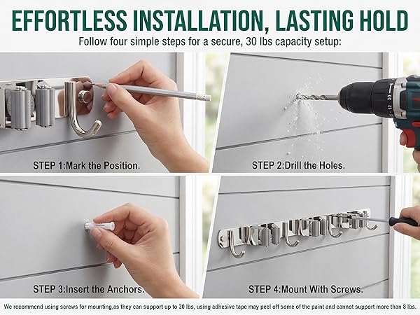 mop broom holder wall mounted