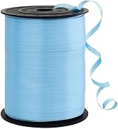 BEISHIDA 500 Yards Matte Light Blue Ribbon Curling Crimped Ribbon Balloon String Ribbons for Gift...