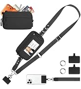 OIAWH Clip and Go Strap for Phone with Wallet Crossbody, Adjustable & Detachable Phone Lanyard wi...