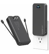 Ffnpua Portable Charger with Wall Plug, 20000mAh USB C Fast Charging Power Bank, External Battery...