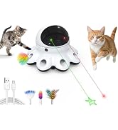 ORSDA Cat Laser Toy, 2-in-1 Interactive Automatic Motion Activated Moving 8 Holes Whack A Mole Fe...