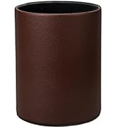 Fosinz Pen Pencil Holder Cup Container PU Leather Desk Organizer Stand Decor Brush Scissor Holder...
