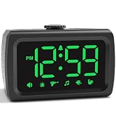 Peakeep 115dB Super Loud Alarm Clock for Heavy Sleepers Hearing Loss, 6 Wake-up Sounds Siren Jack...
