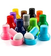 Briartw 12 Pcs/Pack Ink Applicator with Storage Cases,Paper Pouncers for Card Making,Inking Spong...