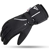 Achiou Ski Snow Gloves Waterproof Touchscreen Winter Warm for Men Women with Portable Pocket