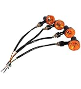 Motorcycle light, Qiilu 4x Universal Motorcycle Turn Signal Indicators Blinker Amber Light Bulb 12V
