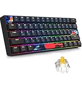 surmen GT61 60% Mechanical Gaming Keyboard 60 Percent RGB Hot-Swappable Wireless Compact Mini Key...