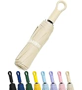 Seniny Umbrellas for Rain with Ring Buckle - Travel Umbrella Compact for Backpack, Car, Walking, ...