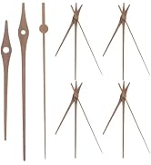 OSALADI 5 Sets 12 Inch Wooden Clock Hands with Copper Bushing for DIY Wall Clock Repair Replaceme...