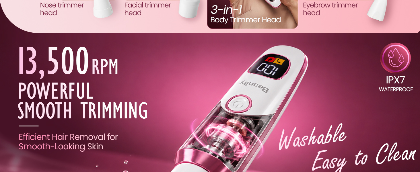 Electric Razor for Women Men Facial Hair Remover, Rechargeable Led Display Hair Removal Kit