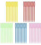 300 Pieces Plastic Sewing Needles with Big Eye Safety Plastic Lacing Needles 3.54 Inch Craft Lear...