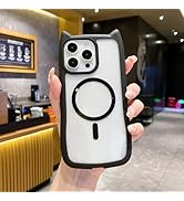 Uioeua Compatible with iPhone 14 Pro Max Magsafe Case,Cute Kawaii Cat Cartoon 3D Ears Magnetic De...