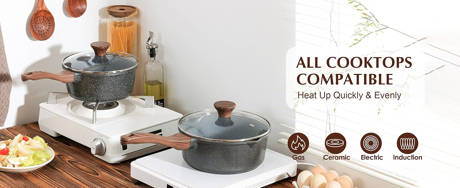 nonstick saucepan with lid