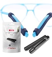 Setex Gecko Grip Temple Tip Grips for Glasses, (2 Black Pairs) USA Made, Innovative Microstructur...