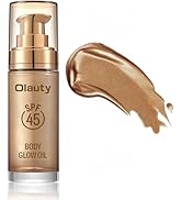 Shimmer Body Oil, SPF 45 Broad Spectrum, Waterproof Long Lasting Moisturizing Luminizer Glow Suns...