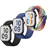 Braided Stretchy Strap Compatible with Kids Apple Watch Band Ultra Series 8 7 6 5 4 3 SE SE2 38mm...