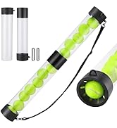 TOBWOLF Tennis Ball Pick up Tube, Lightweight Pickleball & Tennis Collector Ball Holder with Shou...