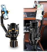 Phone Holders for Your Car, Adjustable Car Cup Holder Expander with Rubber Grip, Secure Hold, Mul...