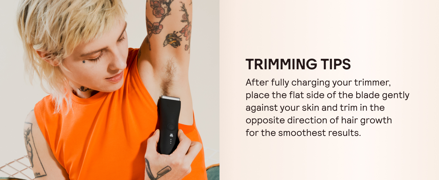 Trimming tips: Trim in the opposite direction of hair growth for the smoothest results