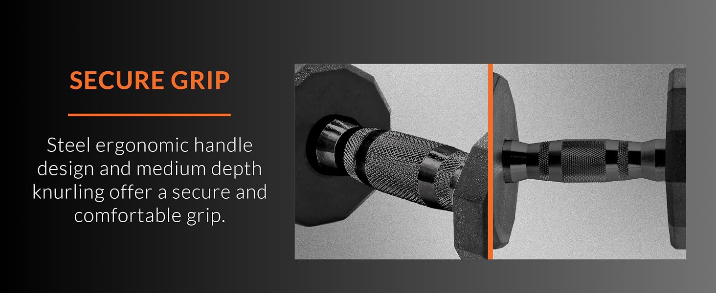 CAP dumbbells securegrip ergonomic handle