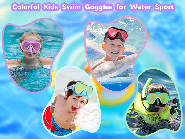 kids swimming goggles anti fog leak proof