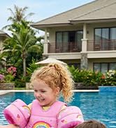 MoKo Toddler Swim Vest for 15-30-50-66 pounds, Boys Girls Swim Puddle Arm Floaties Cartoon Swimmi...