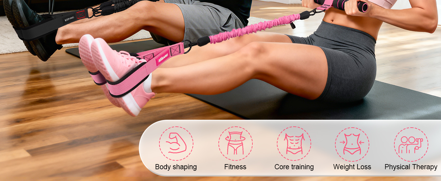pedal resistance band with handle