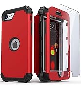 IDweel iPhone SE 2020 Case with Screen Protector,iPhone SE 2022 Case (Tempered Glass), Durable 3 ...