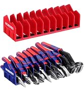 WORKPRO 2-Pack Plier Organizer Rack, Pliers Holder and Cutter Organizers with Non-Slip Rubber Bas...