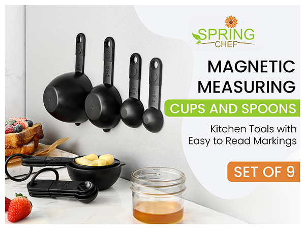 magnetic measuring cups and spoons set