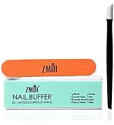 ZMOI Pro Nail Buffer Set –Luxurious Shine Korean 4-Way Nail Buffing Block, Cuticle Pusher, and Mi...