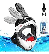 Kkdi Kids Snorkel Mask, Full Face Snorkel Mask for Kids 4-16, Foldable Snorkeling Gear for Kids S...