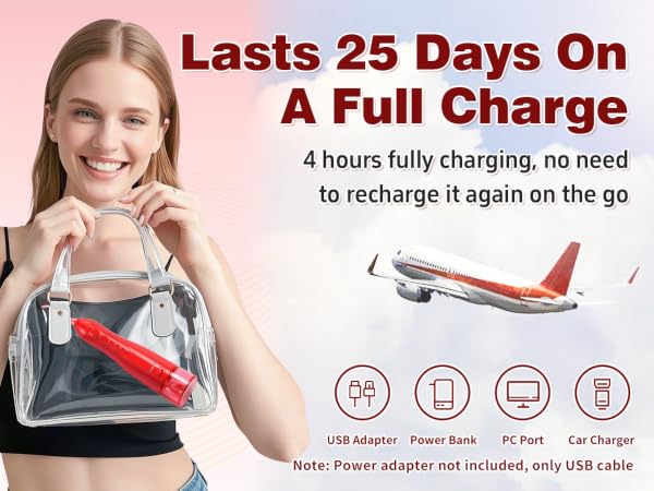 tovendor electric water flosser with large battery can lasts 25 days on a full charge