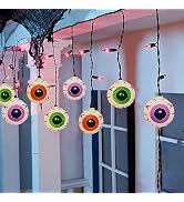 Halloween Decorations Lights, 7Ft Halloween Eyeball String Lights with 10 Spooky Eyeball Lights 1...