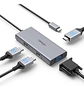 USB C Docking Station Dual Monitor Display Port Splitter, 4in1 USB-C to Dual DisplayPort Hub HDMI...
