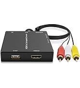Dingsun HDMI to RCA Converter Compatible for Fire Stick, HDMI to AV Converter Adapter Compatible ...