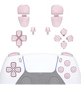 eXtremeRate Replacement D-pad R1 L1 R2 L2 Triggers Share Options Face Buttons, Cherry Blossoms Pi...