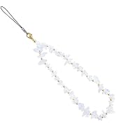 Handmade Natural Gemstone Gold Beaded Charm Cell Phone Camera Lanyard, Stanley Cup Accessories, W...